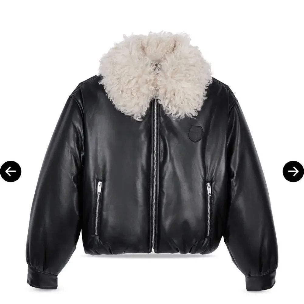 $715 THE KOOPLES Faux Leather Puffer Jacket NWT LARGE